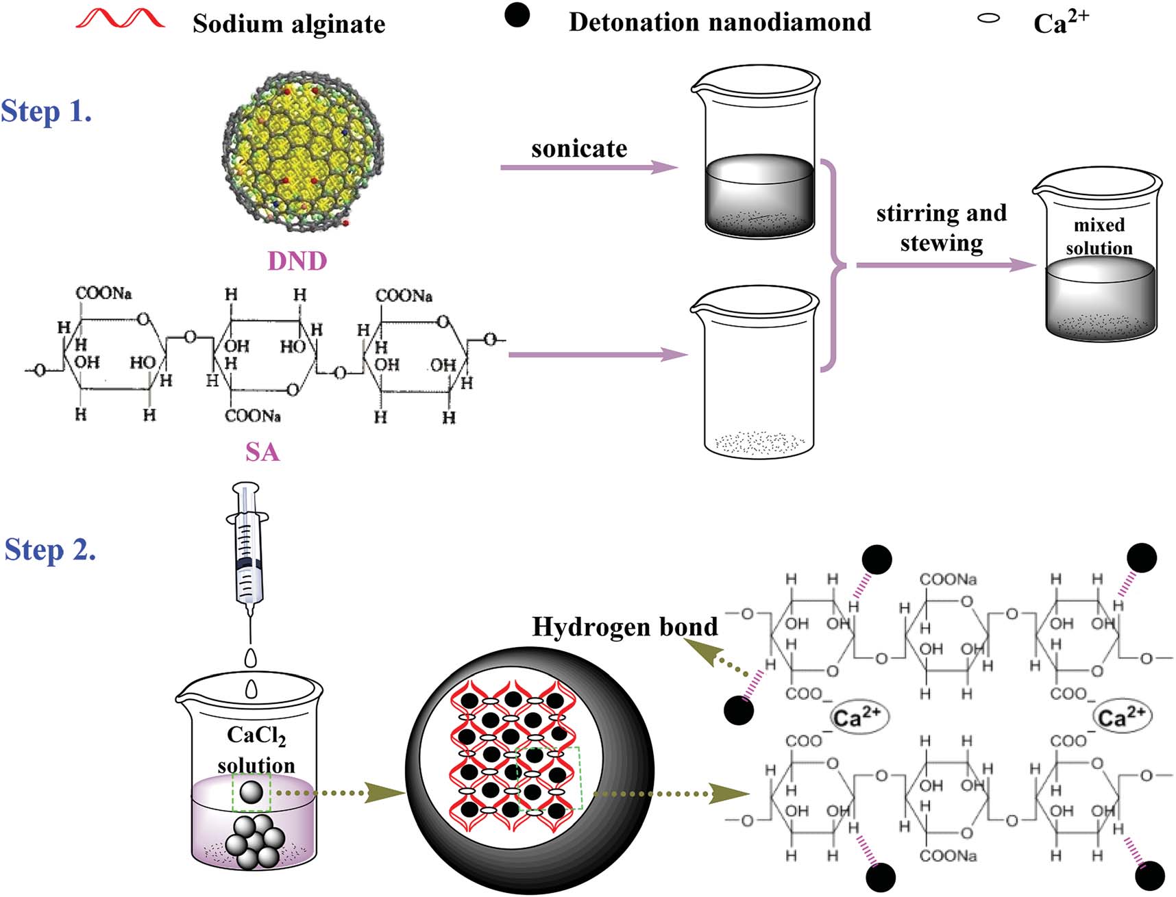 Fabrication of detonation nanodiamond@sodium alginate hydrogel beads and their performance in sunlight-triggered water release.jpg Fabrication of detonation nanodiamond@sodium alginate hydrogel beads and their performance in sunlight-triggered water release.jpg